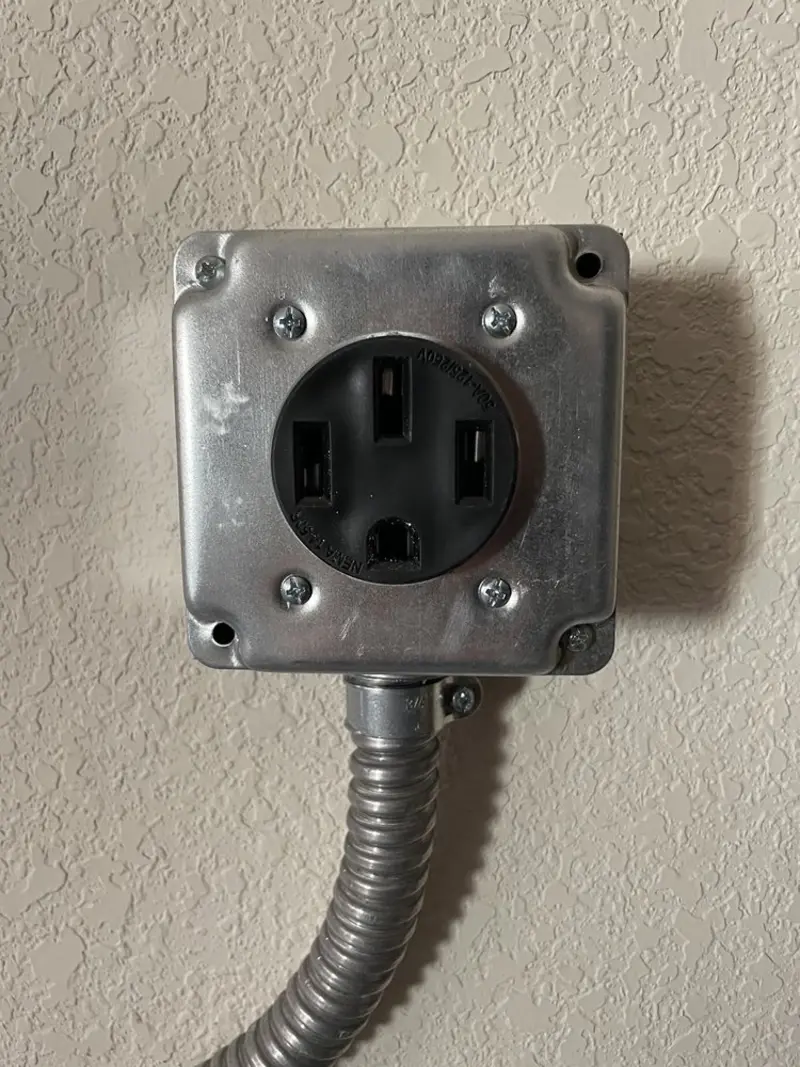 NEMA 14-50 outlet installed for Electrical Panel Upgrade in West Branch